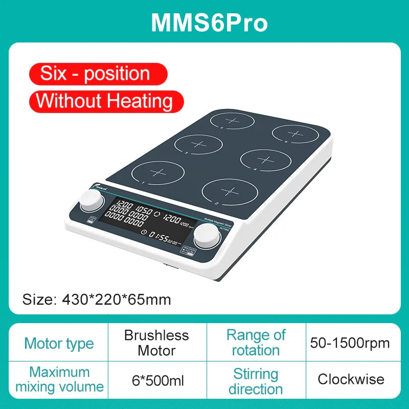 JOANLAB Multi-station Magnetic Stirrer Digital Display Laboratory Stirrer