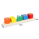 Montessori Wooden Sorting Stacking Toys Puzzle For Toddlers