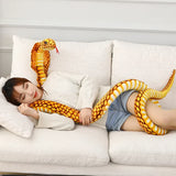 80/170/240cm Simulated Colorful Cobra Plush Toy Stuffed Animals