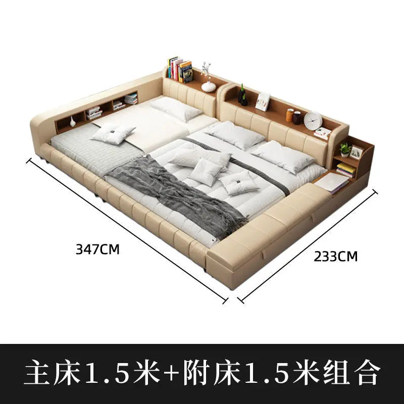 Parent child bed, second family, leather , master