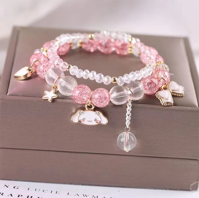 Sanrio Anime Summer Clear Jade Osmanthus Dog Bracelet