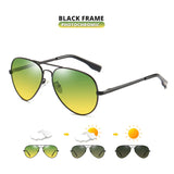 Fashion Pilot Sunglasses For Men Polarized Photochromic Day
