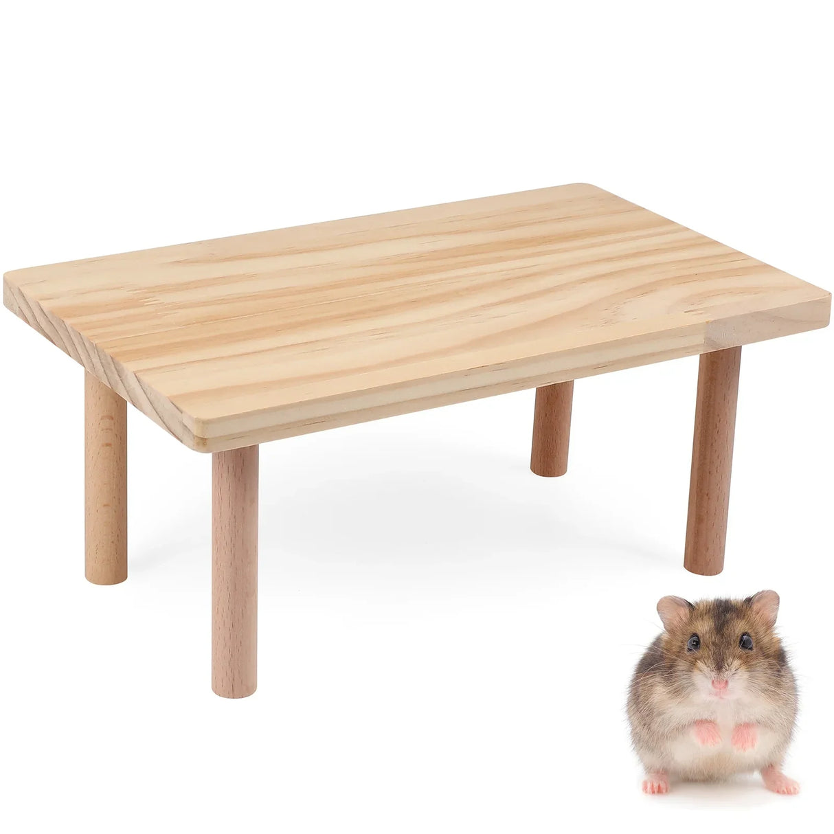 Hamster Play Wooden Platform Small Pet Playing Stand