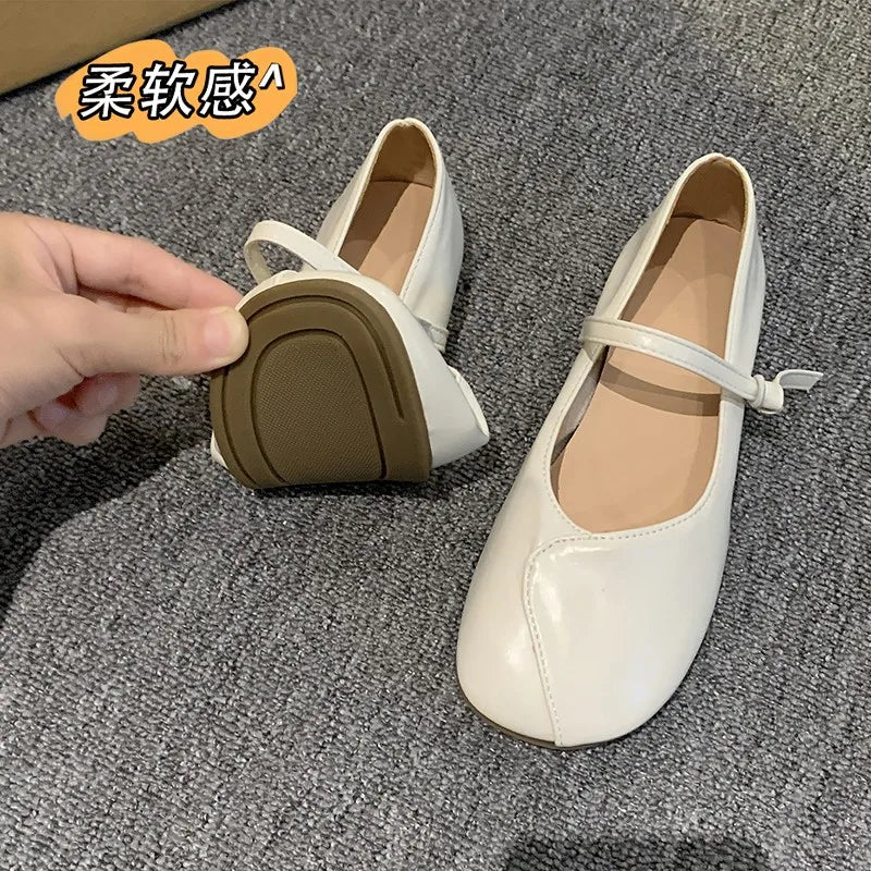 Concise Designer Drawstring Flats Women 2023 Casual Comfort