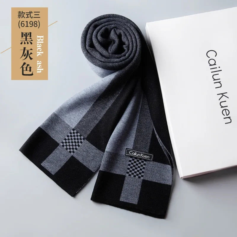 Fashion Classic Business Scarf Men Wool Scarf Soft