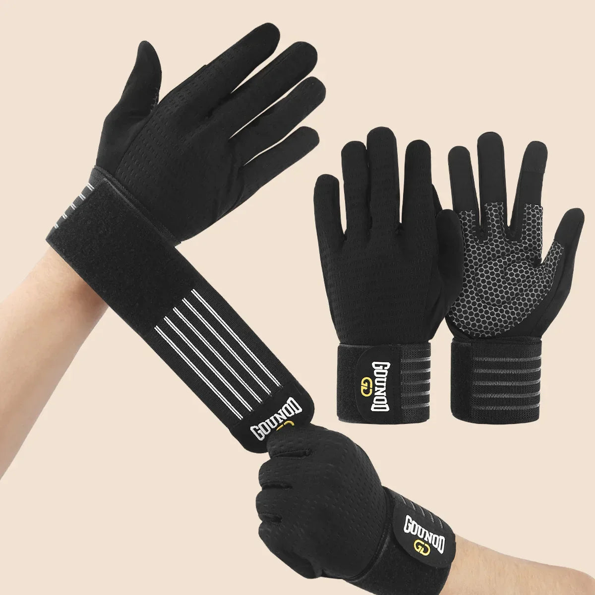 Gym Gloves Full Finger Weight Lifting Gloves With