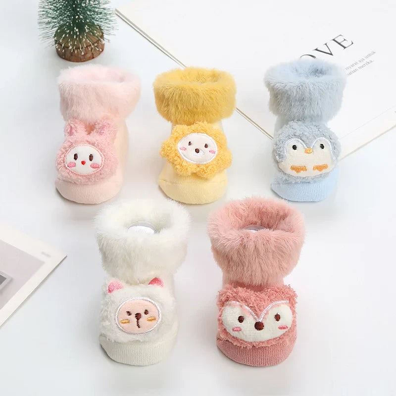 1Pair Winter Baby Boys Girls Cute Cartoon Leg