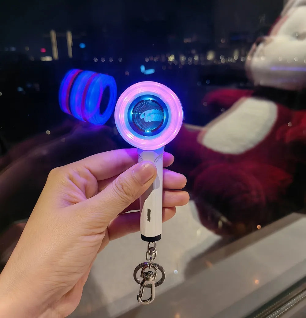 KPOP Twice Lightstick Mini Keychain Flash Colorful Light