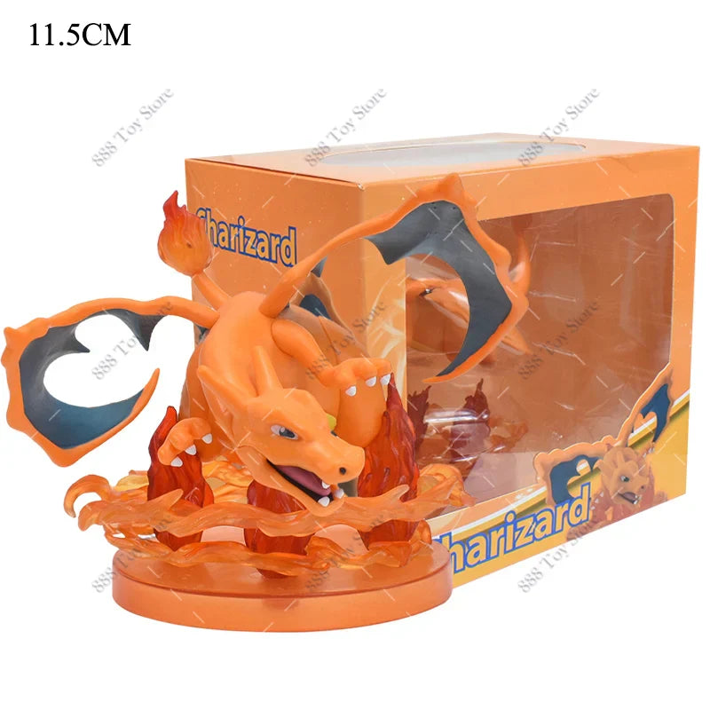 Anime Pokemon Figure Charizard Squirtle Bulbasaur Vulpix Scenes