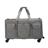 Portable Pet Trolley Case Detachable Universal Wheel Breathable