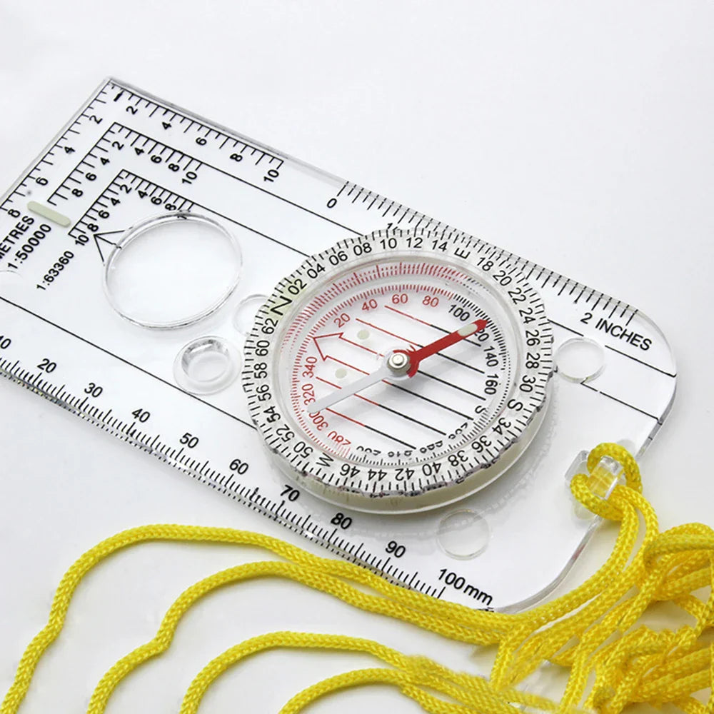 Drawing Scale Compass Navigation Map Reading Ruler Outdoor