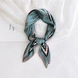 silk scarf women luxury ladies small head scarf