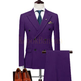 Mens Double Breasted Suits Terno Masculino Slim Fit