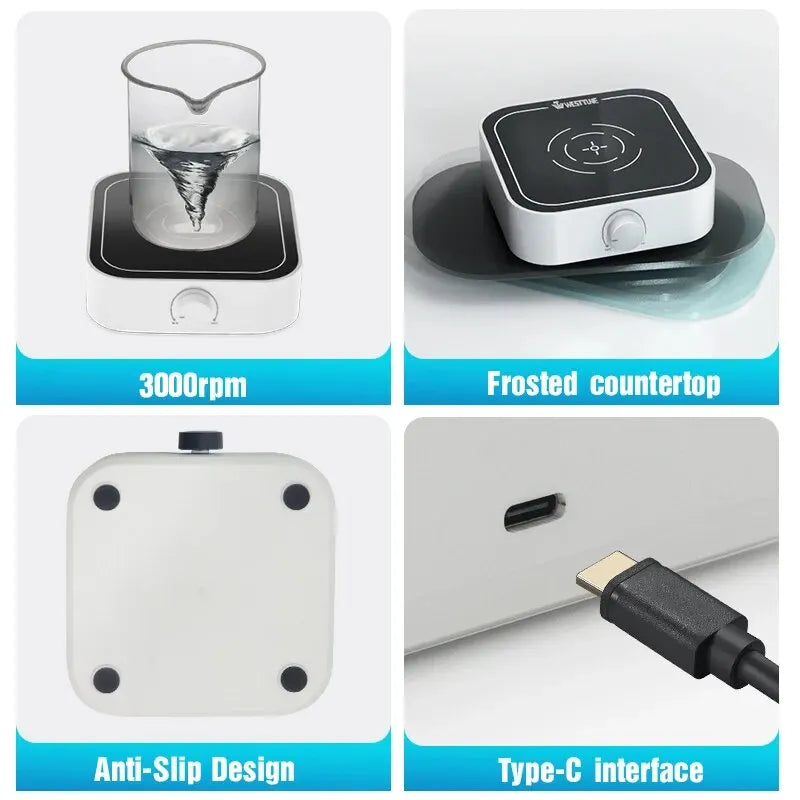 WEST TUNE 2000rpm/3000rpm Mini Magnetic Stirrer with Stir