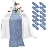 Crinkling Table runner gauze translucency doilies Holiday party
