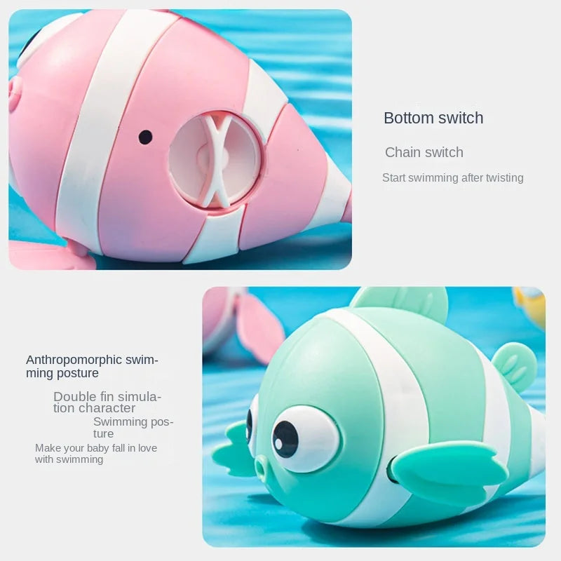 Baby Bath Toys Cute Swimming Fish Cartoon Animal