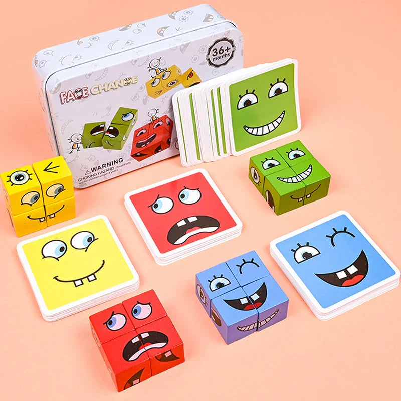 Face Changing Building Blocks Iron box Set Face