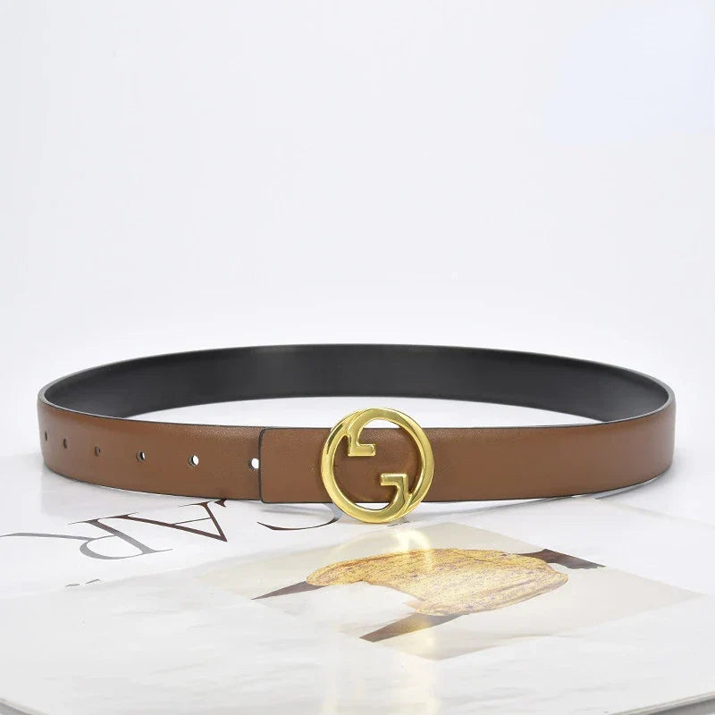 New Women‘s Belt Genuine Leather Belts For Women Female Gold Pin Buckle Strap Fancy Vintage for Jeans Dropshipping
