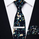 Yourties Men's Cotton Champagne Necktie with Clip Pocket