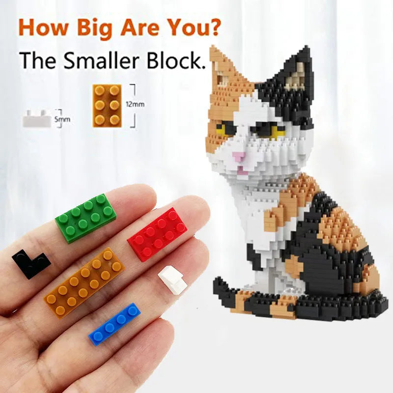 Balody Cat Block Animal World Persian Cat Tabby