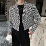 INCERUN Tops 2023 Korean Style Handsome New Mens