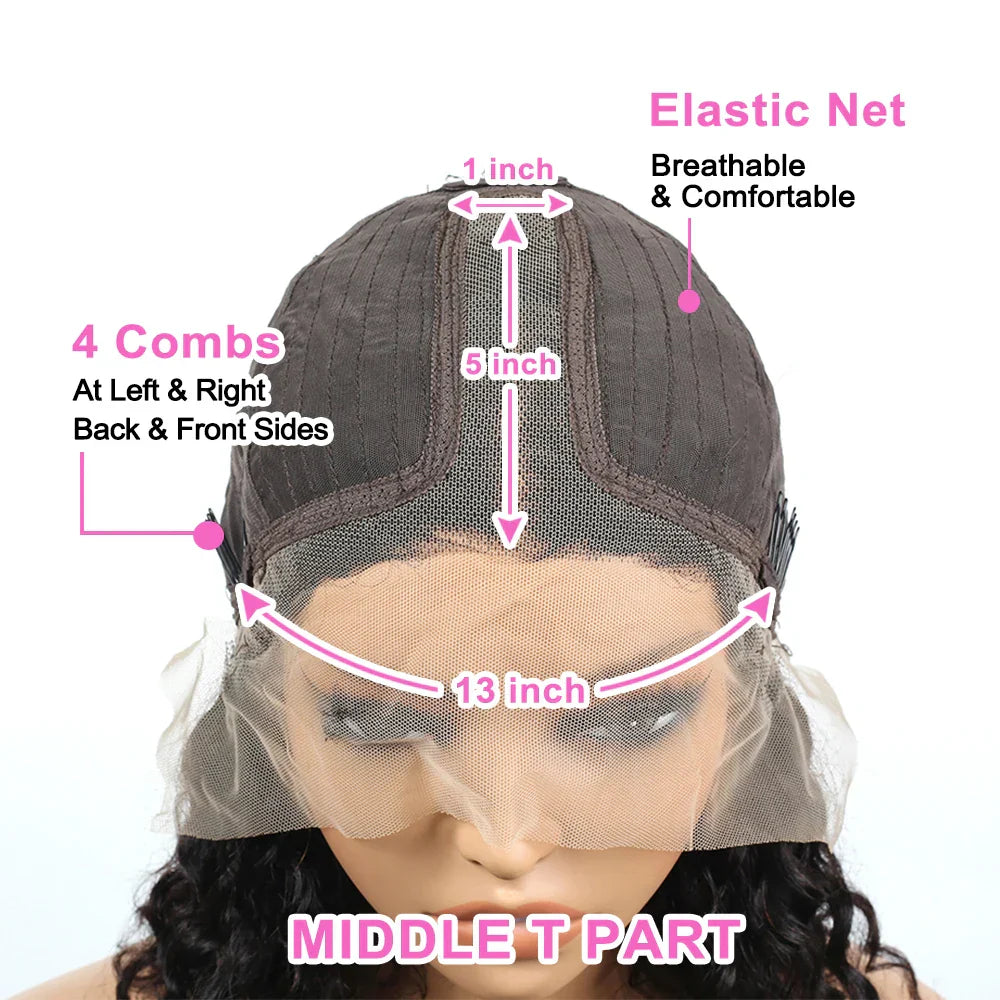 Brazilian Short Bob Wigs Bone Straight Wig 13x4
