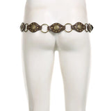 SUCHCUTE Sunflower Buckle Boho Vintage Rivet Brown Belts