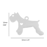 10pcs I Love My Cat Dog Animals Stainless