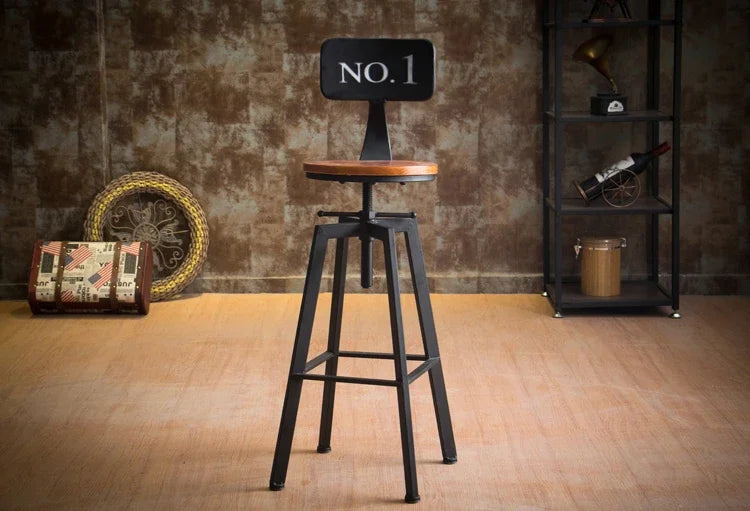 Industrial Swivel Bar Stools ,Wrought-iron Bar Chair,Household Lift
