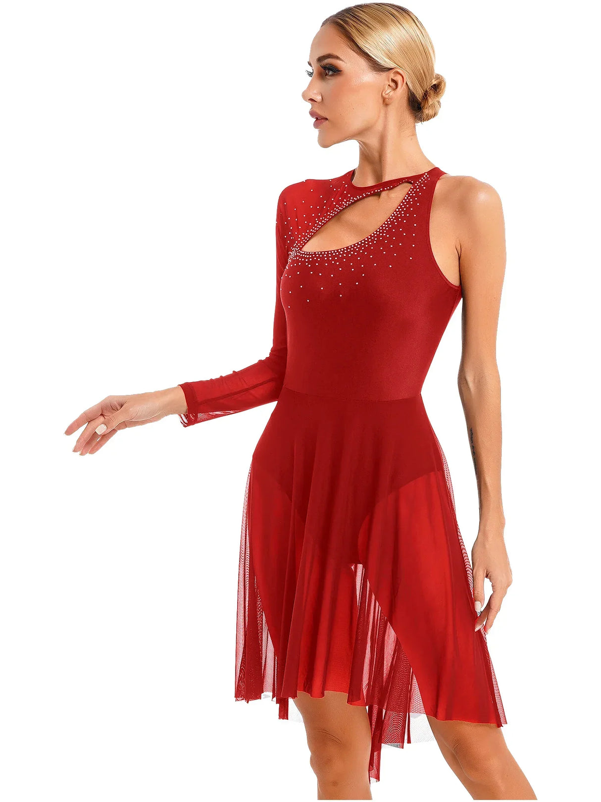 Jazz Dance Dress Woman Figure Skating Costume Lyrical