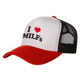 I Love MILFS Trucker Caps Men Funny Humor