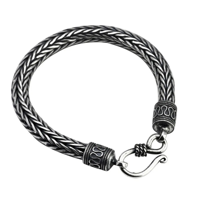 BOCAI S925 Sterling Silver Bracelet for Men and