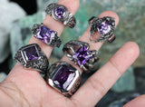 Newest 2024 Men's Purple CZ Zircon Fashion Wedding