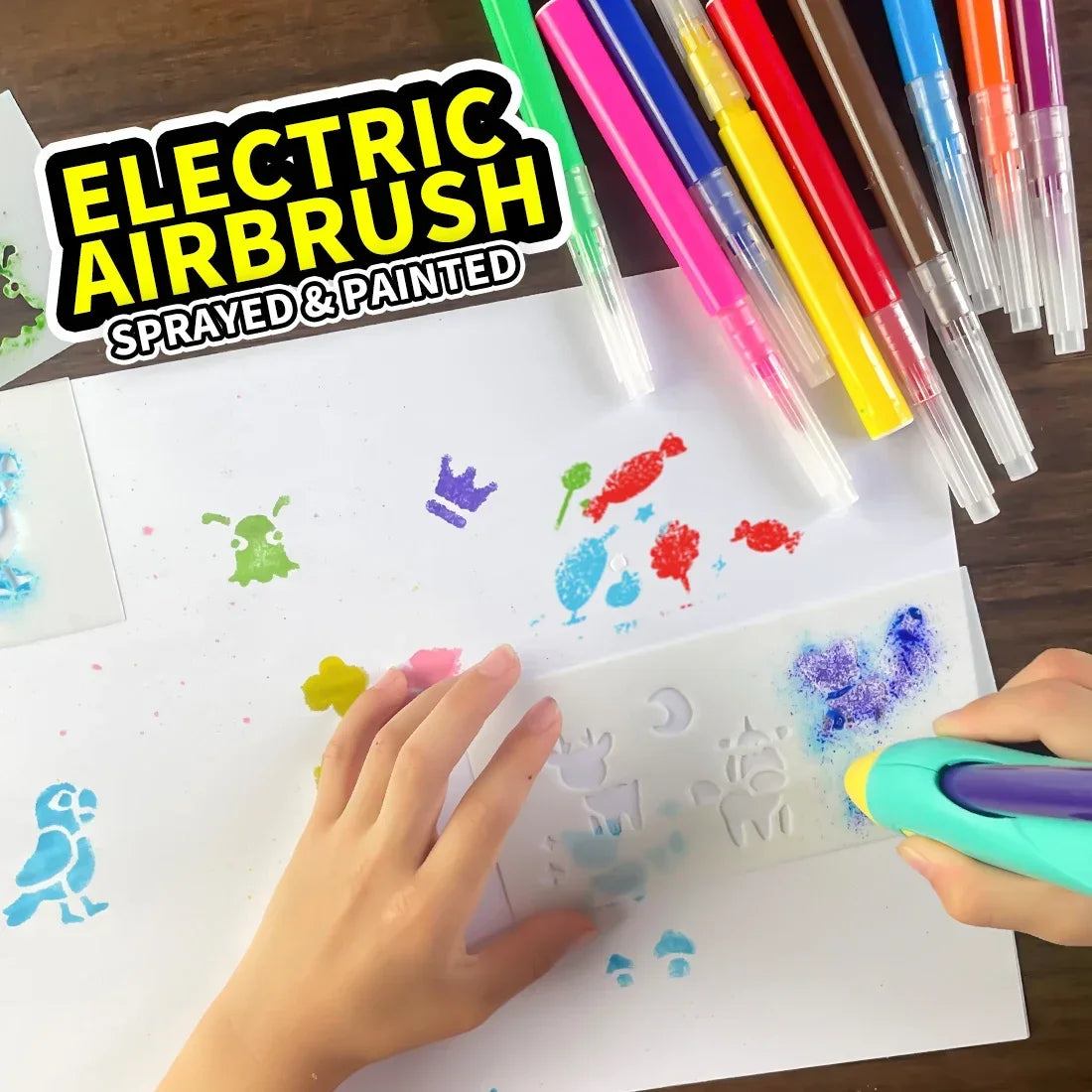 Electric Watercolor Spray Pen Children Hand-painted Color Paintbrush