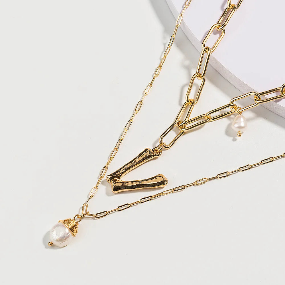 Real Natural Freshwater Baroque Pearl Pendant Necklace
