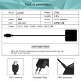 20V 2.25A 45W Type-C Laptop AC Adapter Charger