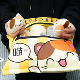 Cute Cat Snack Pillow Pudding Decorative, Stuffed Dolls