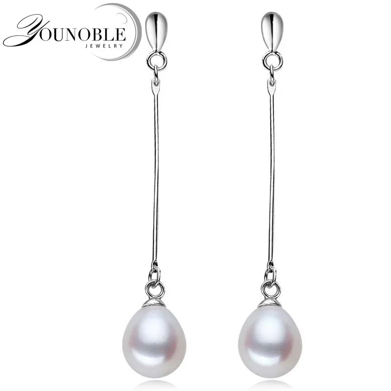 Trendy Natural Freshwater Long Pearl Earrings For Women,fashion