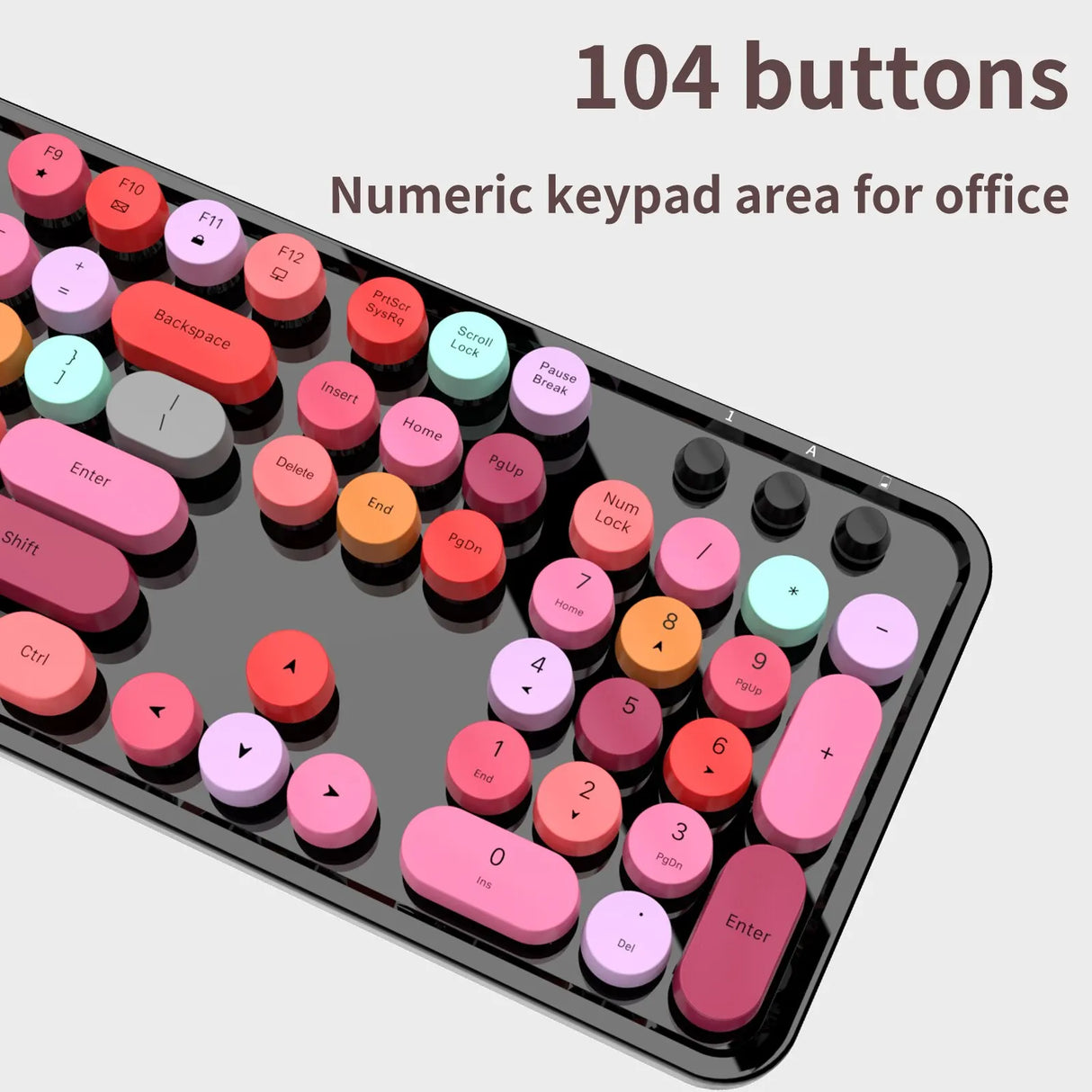 MOFII SWEETWireless Keyboard and Mouse Combo,2.4G Plug and