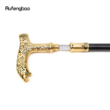 Golden Bear Handle Luxury Walking Stick with Hidden