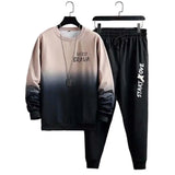 Men Suit with Long Sleeve Top Men Two-piece