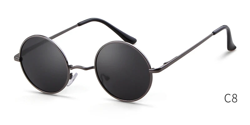 Round Sunglasses Men Polarized UV400 High Quality Brand