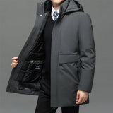 Men's Long Plush Thickened Parkas 2 pieces Winter