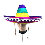 Colorful Straw Hats Mexican Style Outdoor Sun Protection