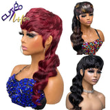 Mullet Wig Highlight Full Machine Made Wig With