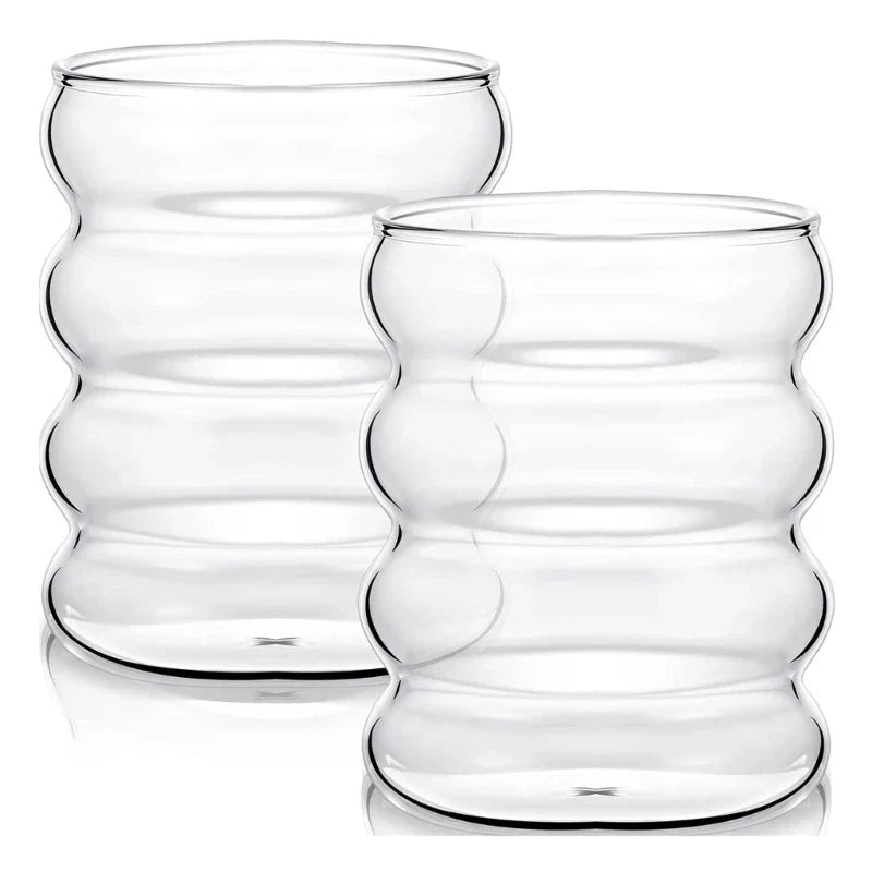 Single-Layer Glass Cup with Straw Drinking Mugs Coffee