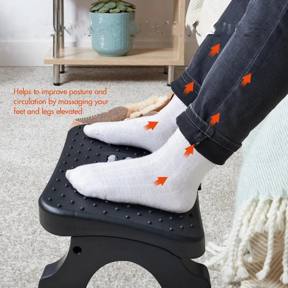 Under Desk Footrest Ergonomic Foot Stool with Massage