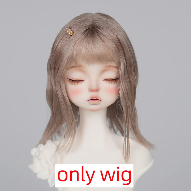 30cm Doll Wig Bangs Ponytail Curly Soft Mohair