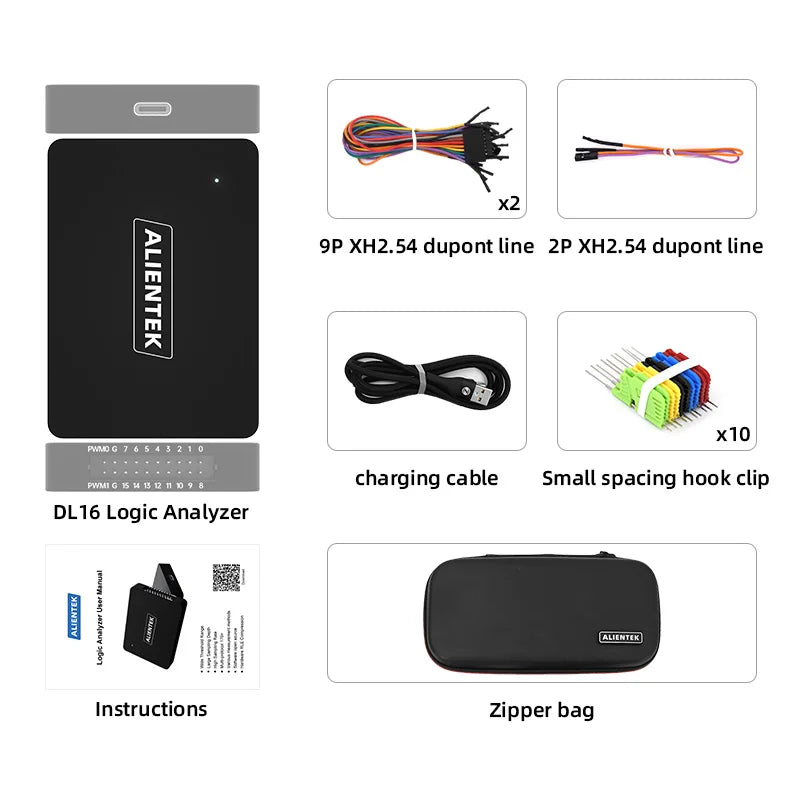 USB Logic Analyzer DL16 250MHz Max Sample Rate