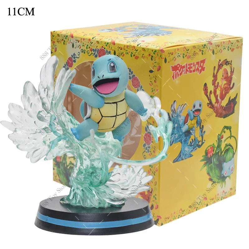 Anime Pokemon Figure Charizard Squirtle Bulbasaur Vulpix Scenes